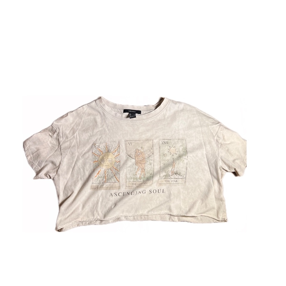 Forever 21 small tarot card crop top